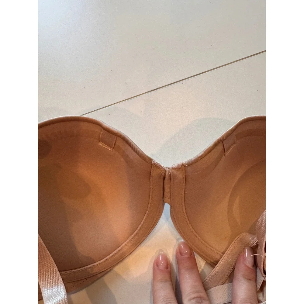 Maidenform Strapless‎ Underwire Bra Convertible Beige 34B Nude Smooth Everyday